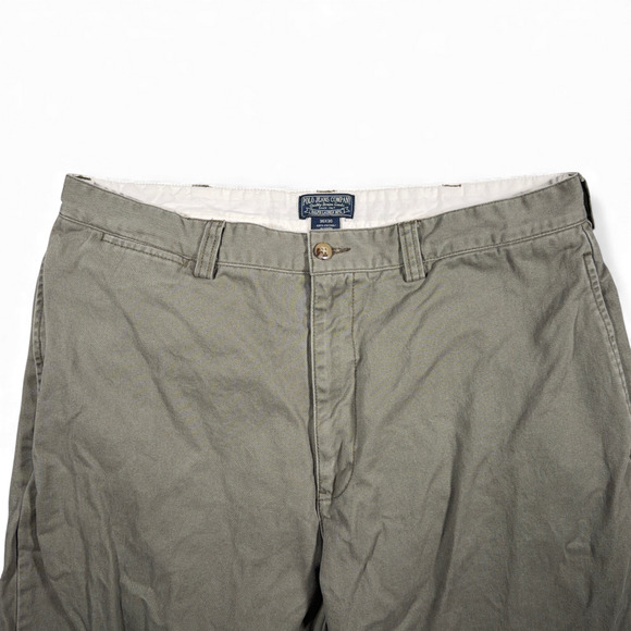 Polo Jeans Co Pants Mens 34x30 Green Ralph Lauren Chino Military Straight Y2K - Picture 3 of 9